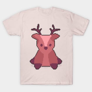 Serenity in Nature: Pixel Art Deer Design for Trendy T-Shirts T-Shirt